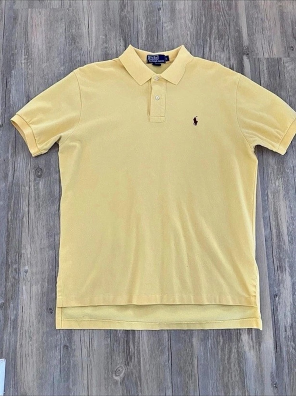 Polo Ralph Lauren Classic Fit Cotton Mesh Polo Shirt Yellow Large
